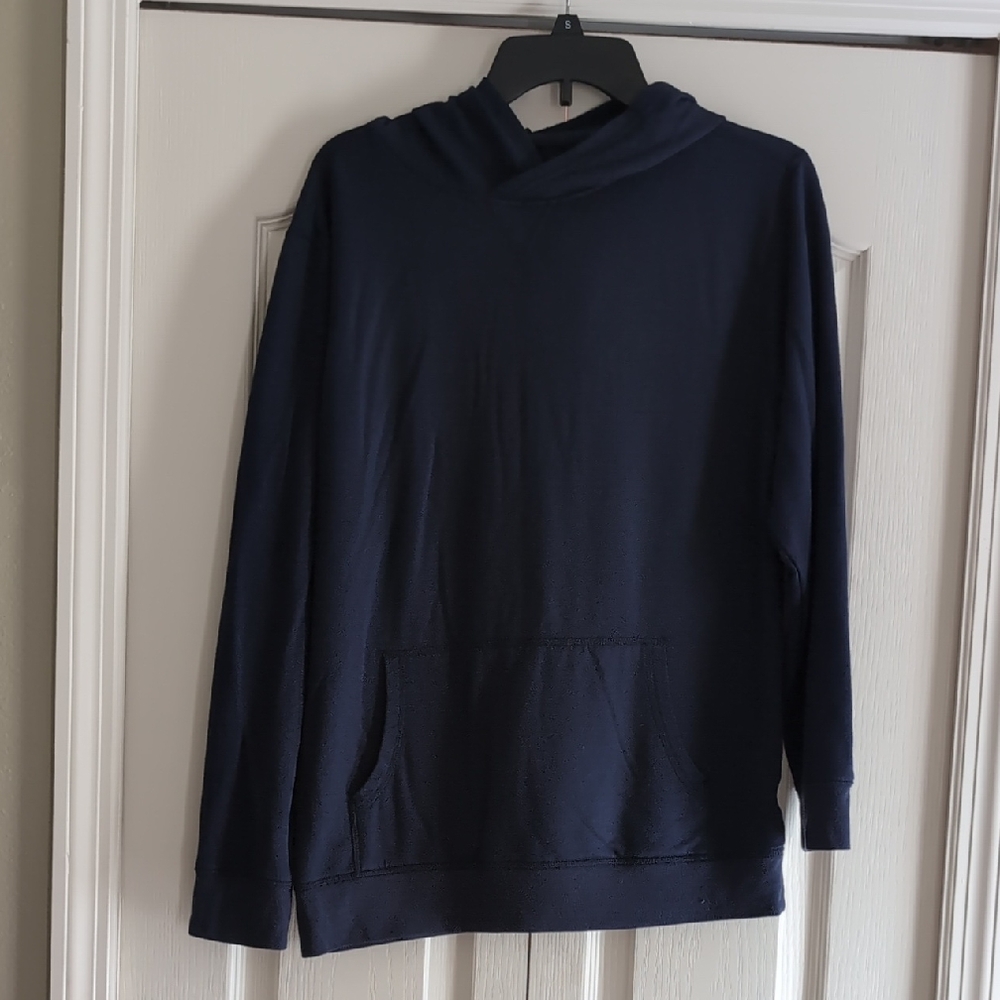 Men's Navy Hoodie. Lightweight, Super Soft